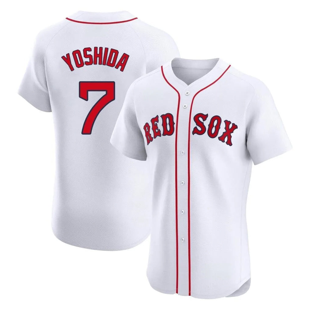 STECN B.Red Sox #7 Masataka Yoshida Player White Limited Elite Home Game Stitched Jersey