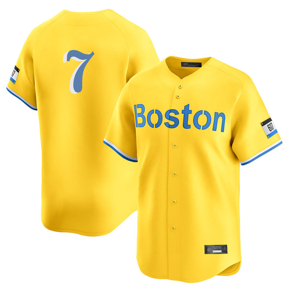 STECN B.Red Sox #7 Masataka Yoshida Player Yellow Limited Home Game Stitched Jersey
