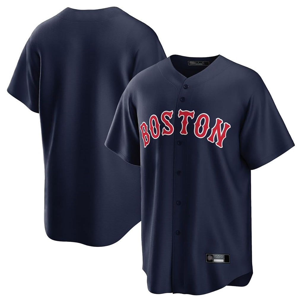 STECN B.Red Sox Blank Player Navy Home Game Stitched Jerseys