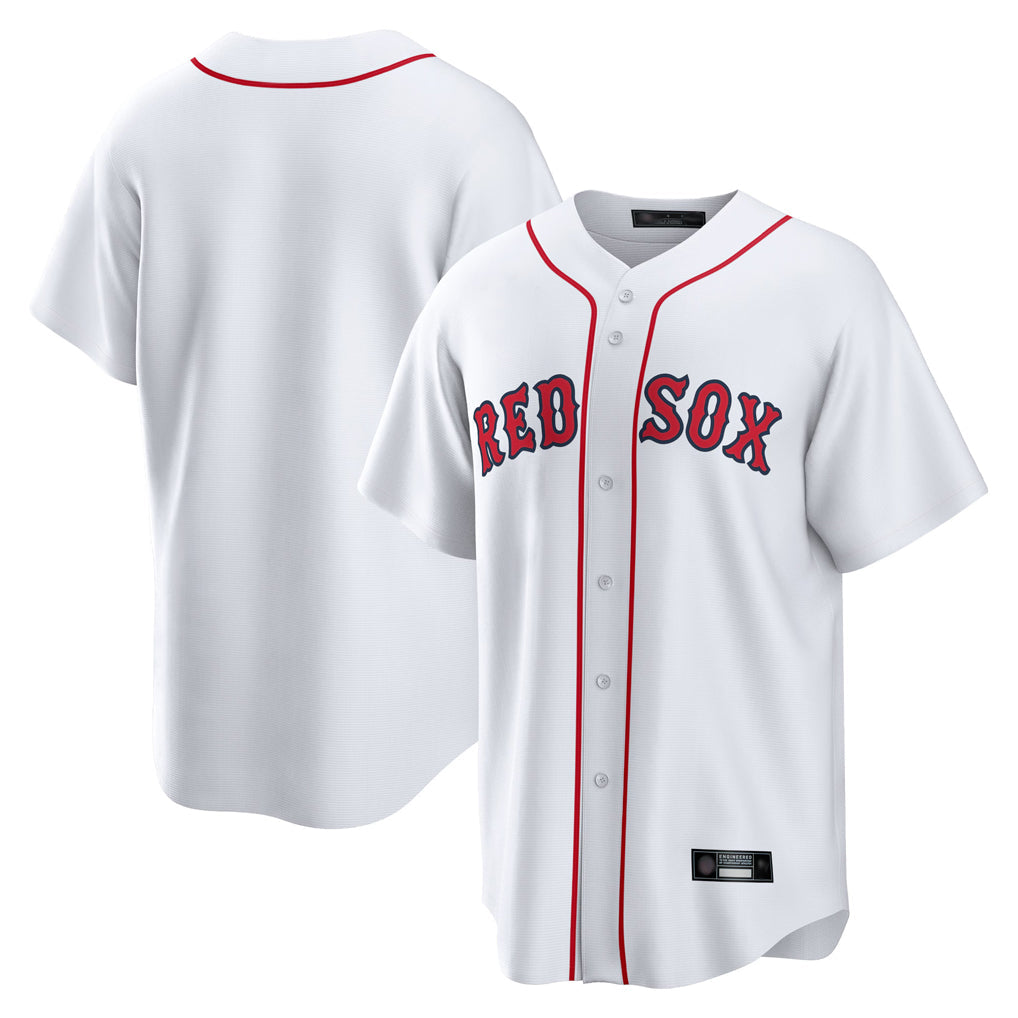 STECN B.Red Sox Blank Player White Home Game Stitched Jerseys