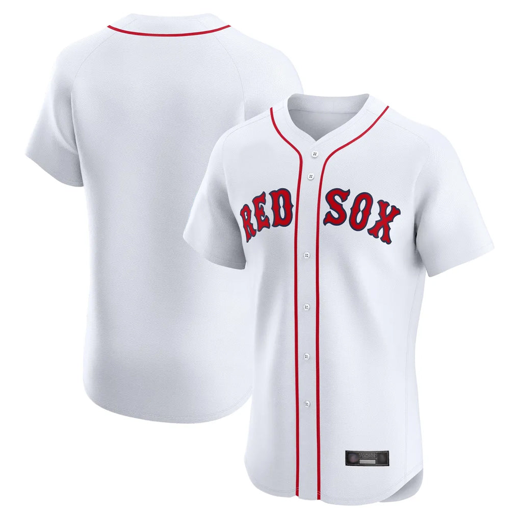 STECN B.Red Sox Blank Player White Limited Elite Home Game Stitched Jerseys