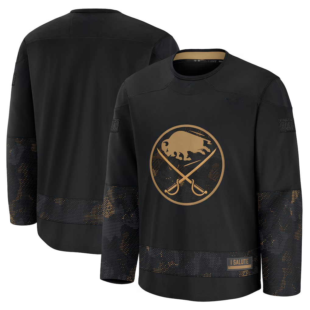 STECN B.Sabres Black 2024 Military Appreciation Practice Stitched Jerseys