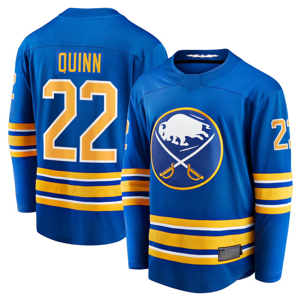 STECN B.Sabres #22 Jack Quinn Royal Home Breakaway Stitched Jerseys