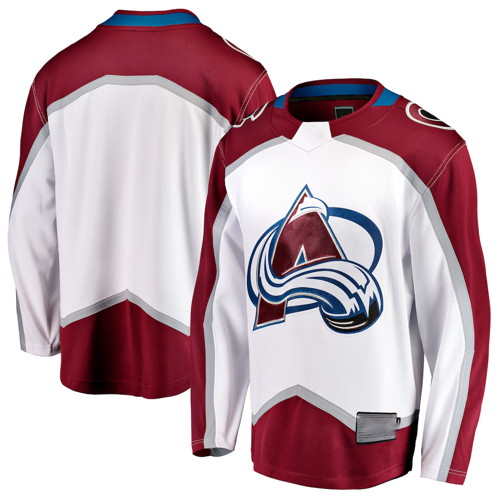 STECN C.Avalanche White Away Breakaway Jerseys