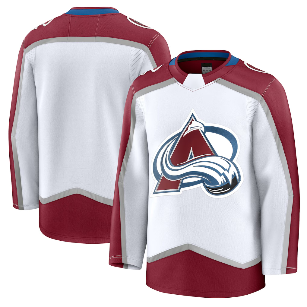 STECN C.Avalanche White Away Premium Jerseys