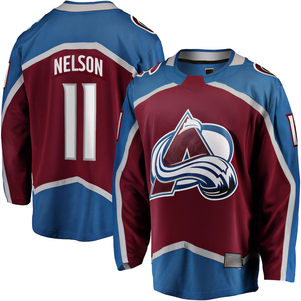 STECN C.Avalanche #11 Brock Nelson Burgundy Home Breakaway Jerseys