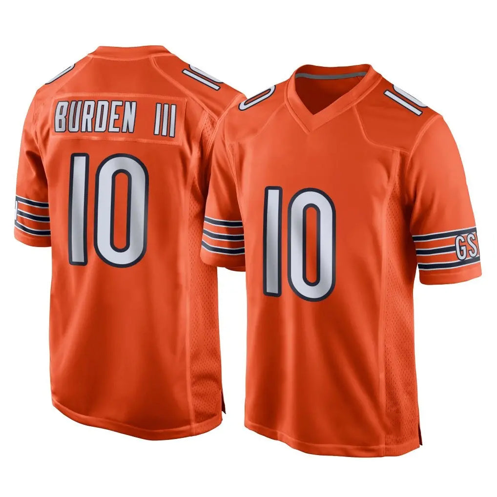 STECN C.Bears #10 Luther Burden III Player Orange Home Game Stitched Jerseys