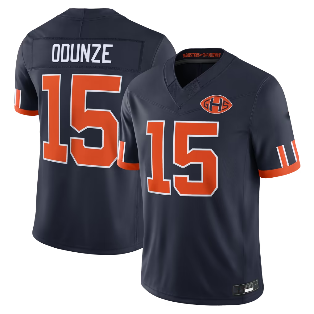 STECN C.Bears #15 Rome Odunze Navy 2026 Rivalries Collection Limited Stitched Jerseys