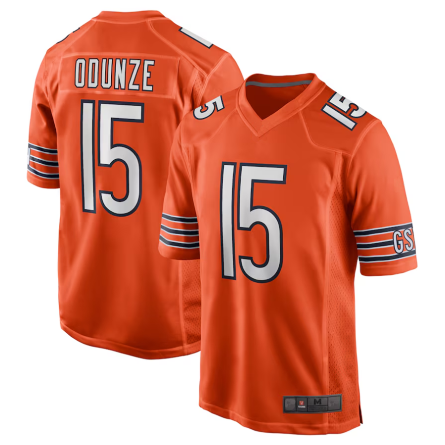 STECN C.Bears #15 Rome Odunze Orange Player Game Stitched Jerseys