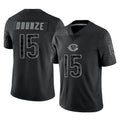 STECN C.Bears #15 Rome Odunze Player Black REFLECTIVE Limited Game Stitched Jerseys