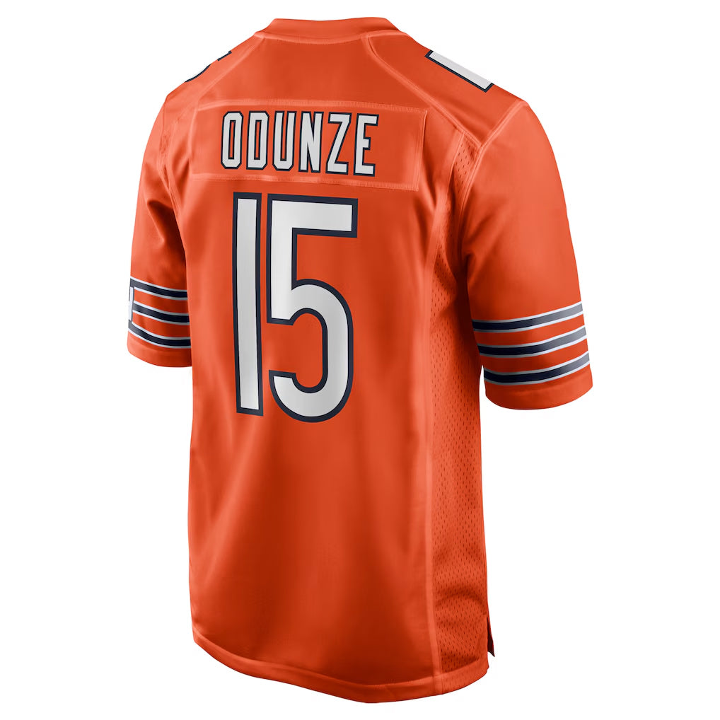 STECN C.Bears #15 Rome Odunze Player Orange Home Game Stitched Jerseys
