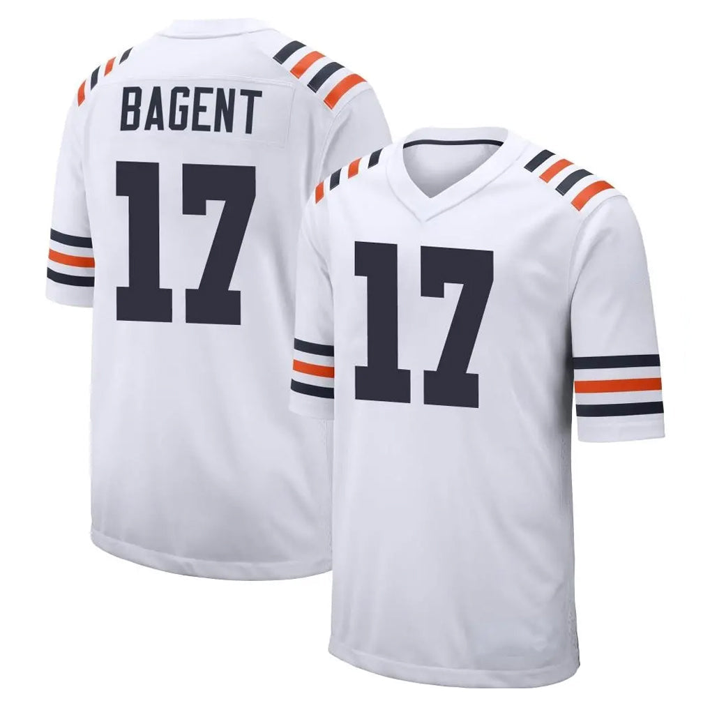 STECN C.Bears #17 Tyson Bagent Player White Classic Home Game Stitched Jerseys