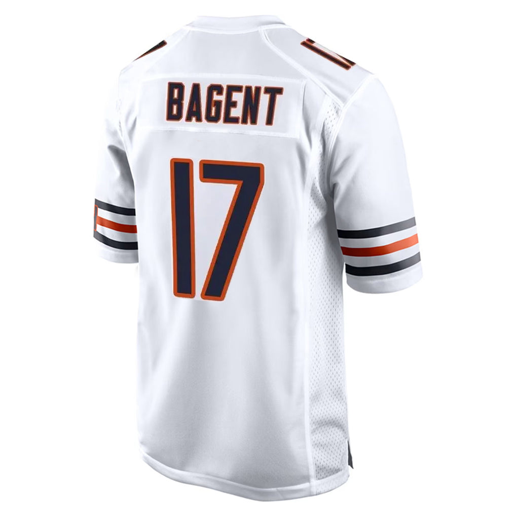 STECN C.Bears #17 Tyson Bagent Player White Home Game Stitched Jerseys