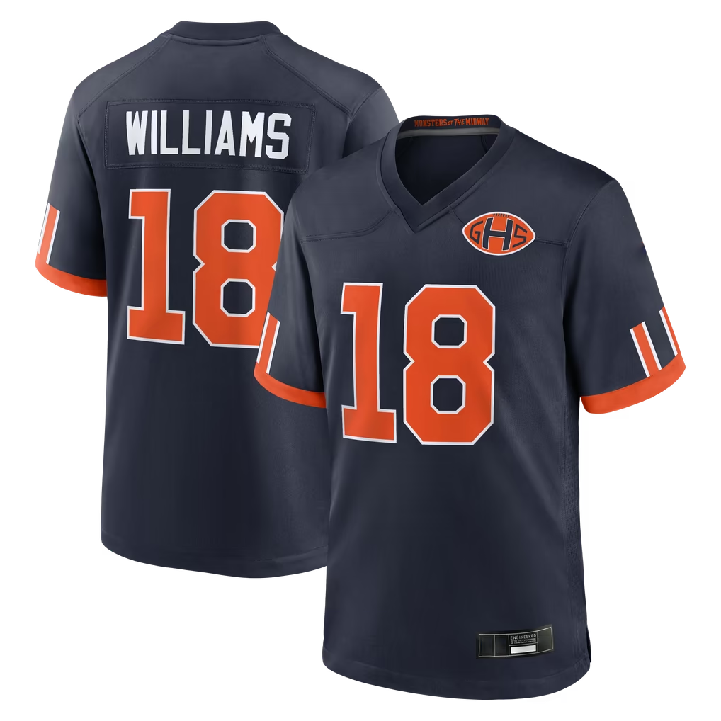 STECN C.Bears #18 Caleb Williams Navy 2026 Rivalries Collection Game Stitched Jerseys