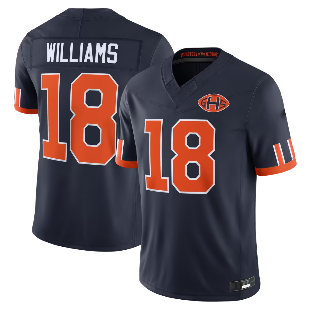 STECN C.Bears #18 Caleb Williams Navy 2026 Rivalries Collection Limited Stitched Jerseys