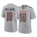 STECN C.Bears #18 Caleb Williams Player Gray Atmosphere Fashion Game Stitched Jerseys