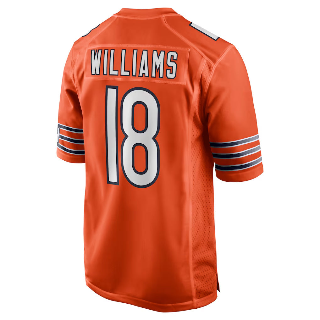 STECN C.Bears #18 Caleb Williams Player Orange Home Game Stitched Jerseys