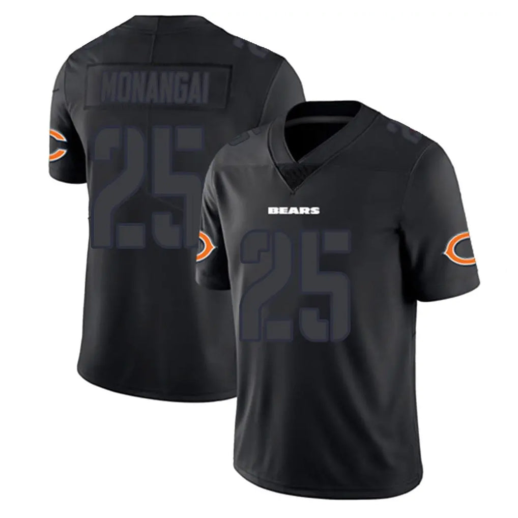 STECN C.Bears #25 Kyle Monangai Player Black Impact Limited Game Stitched Jerseys
