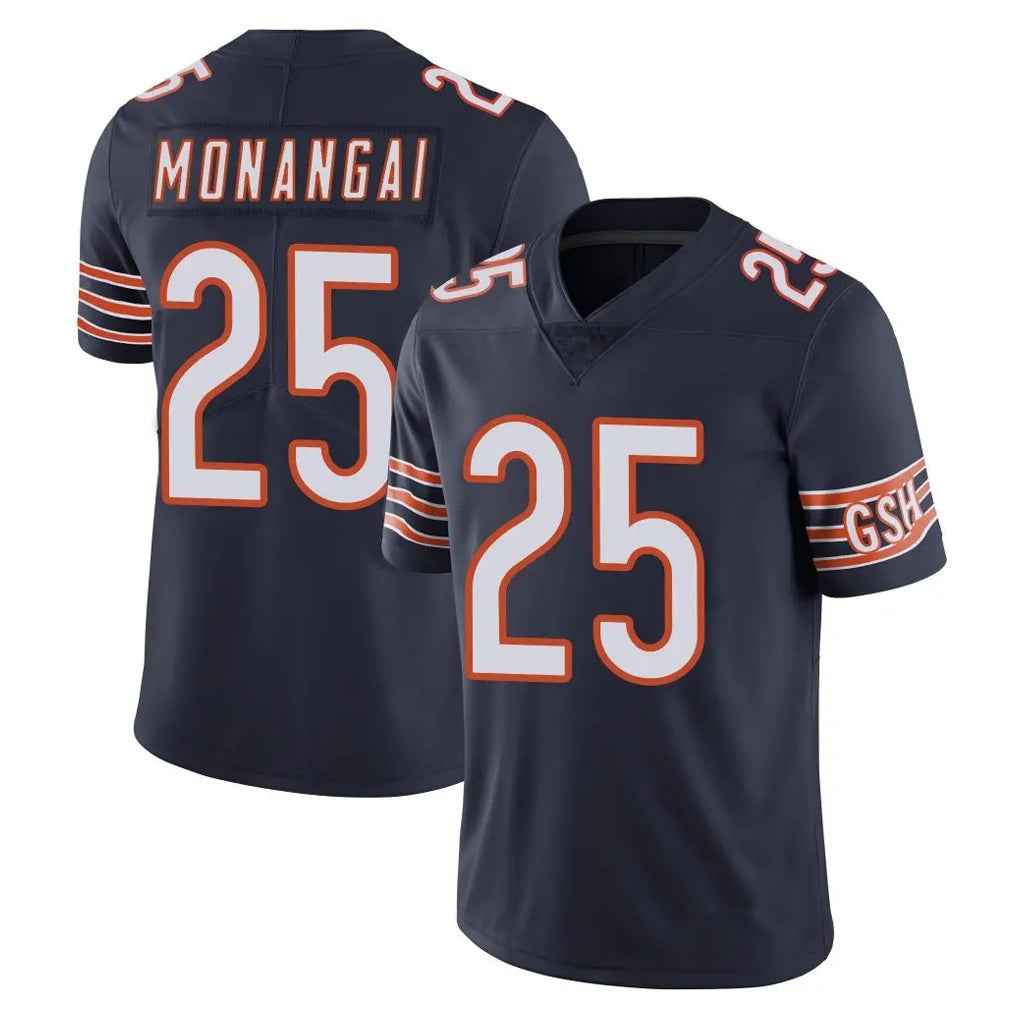 STECN C.Bears #25 Kyle Monangai Player Navy Vapor Untouchable Limited Home Game Stitched Jerseys