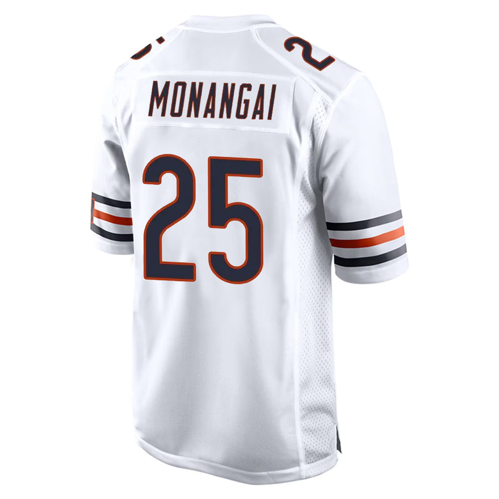 STECN C.Bears #25 Kyle Monangai Player White Home Game Stitched Jerseys