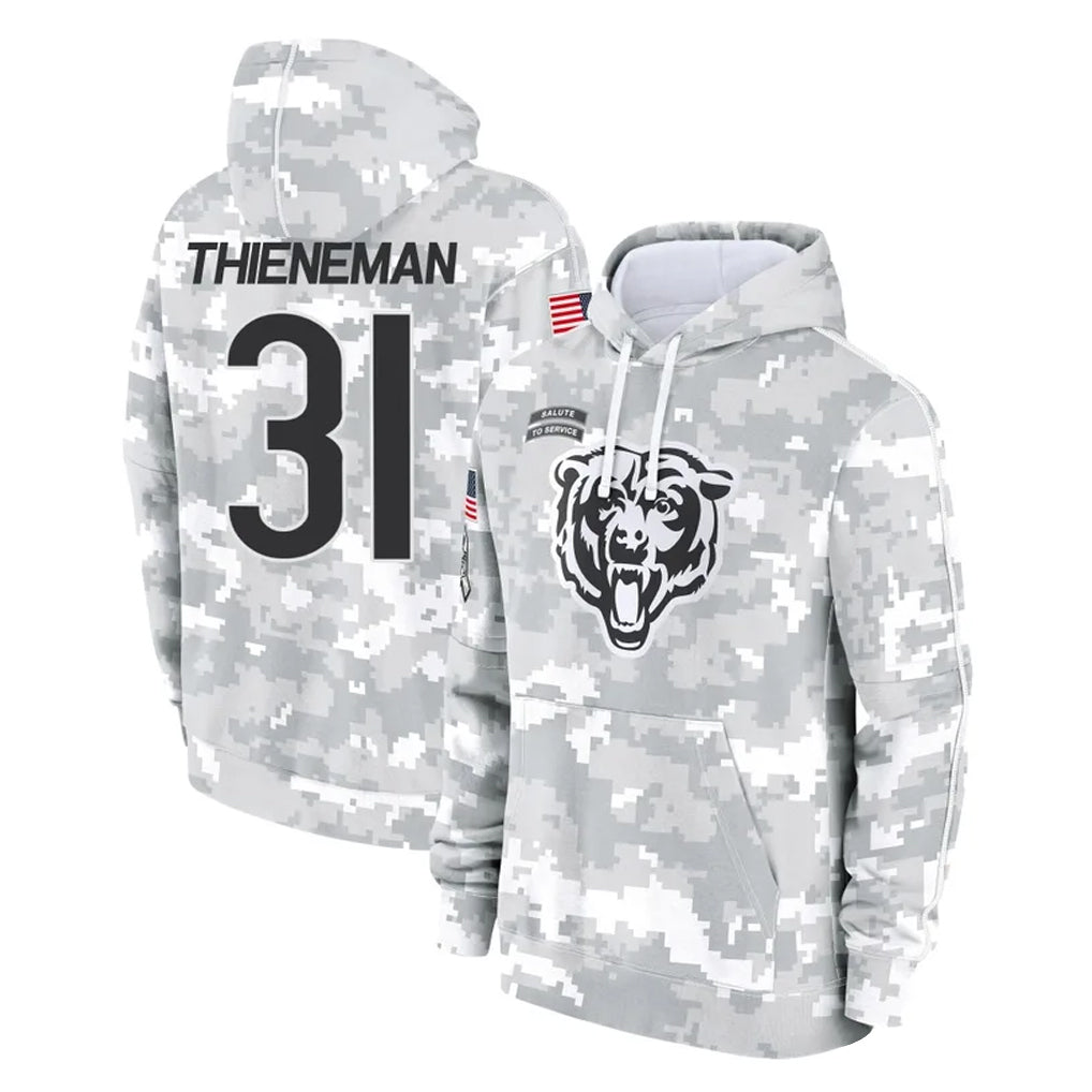 STECN C.Bears #31 Dillon Thieneman Player Arctic Camo Salute to Service Pullover Hoodies Limited Stitched Jerseys