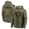 STECN C.Bears #31 Dillon Thieneman Player Olive Salute to Service Pullover Hoodies Home Game Stitched Jerseys