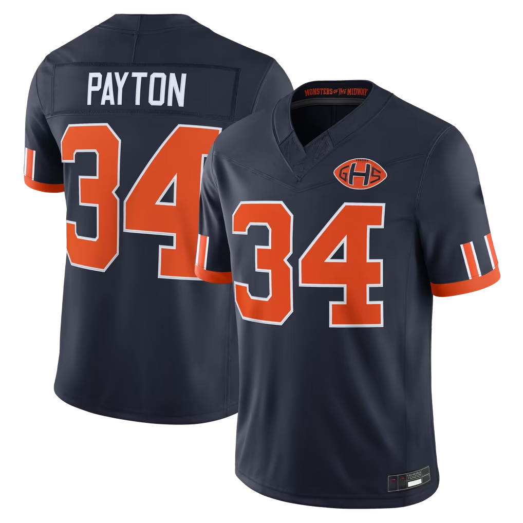 STECN C.Bears #34 Walter Payton Navy 2026 Rivalries Collection Limited Stitched Jerseys