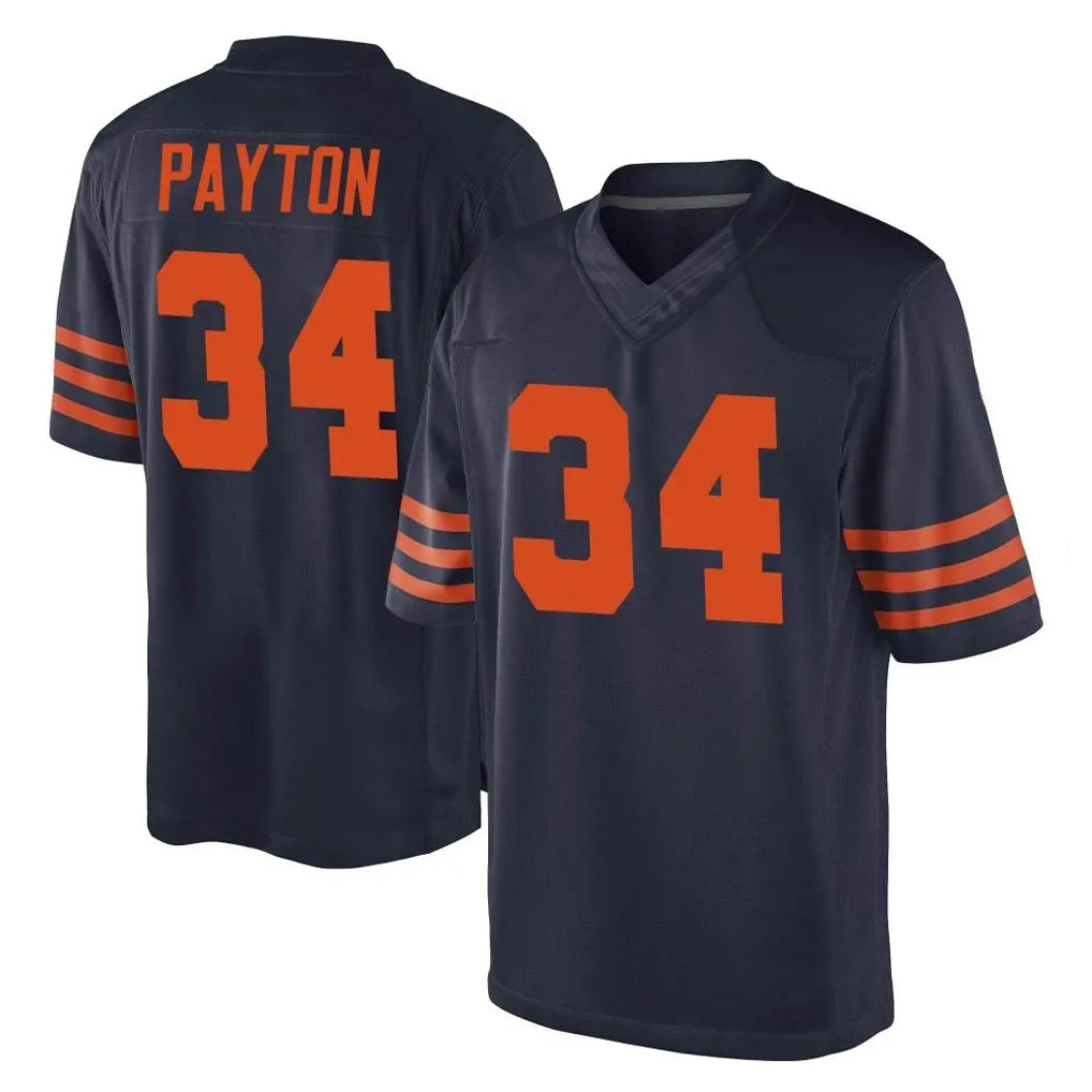 STECN C.Bears #34 Walter Payton Player Navy Blue Alternate Game Stitched Jerseys