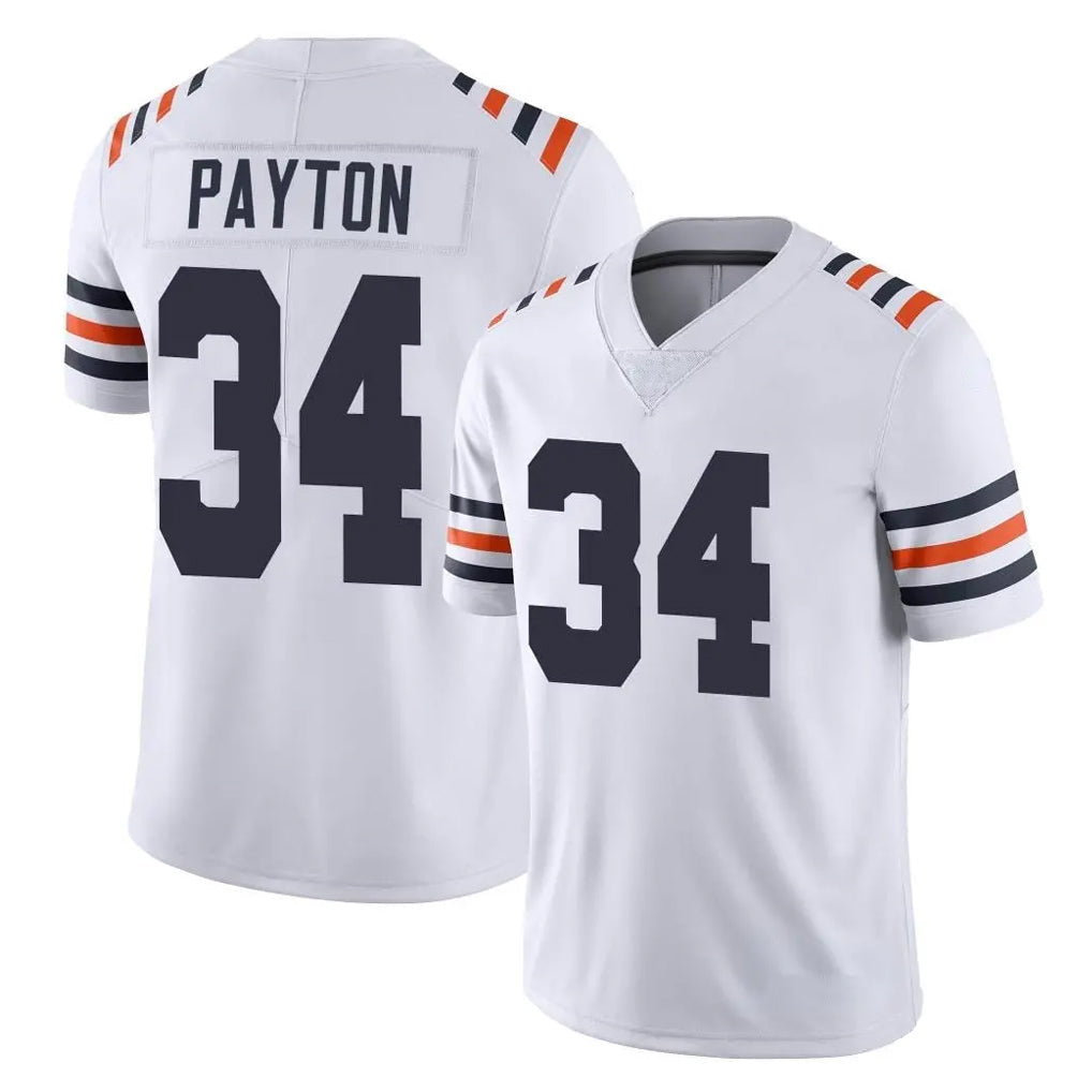 STECN C.Bears #34 Walter Payton Player White Classic Vapor Limited Home Game Stitched Jerseys