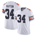 STECN C.Bears #34 Walter Payton Player White Classic Vapor Limited Home Game Stitched Jerseys