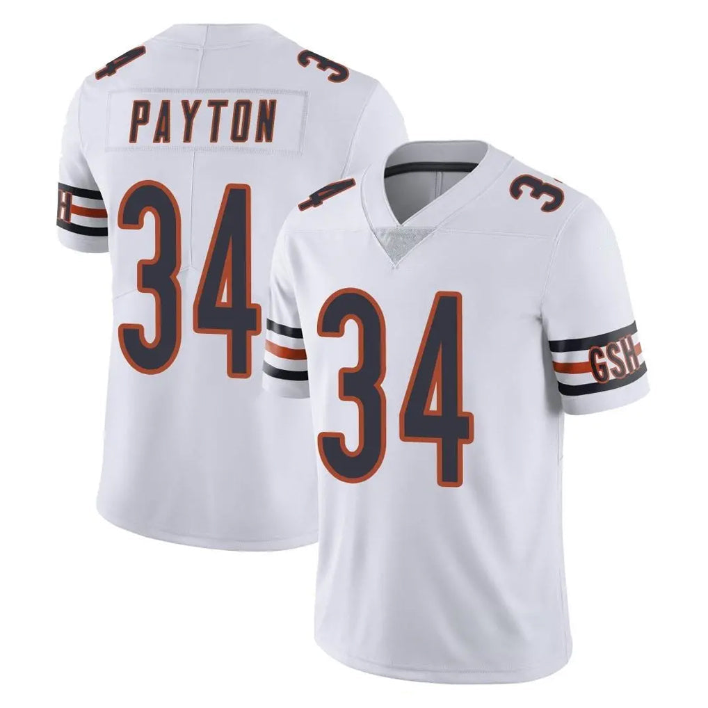 STECN C.Bears #34 Walter Payton Player White Vapor Untouchable Limited Home Game Stitched Jerseys