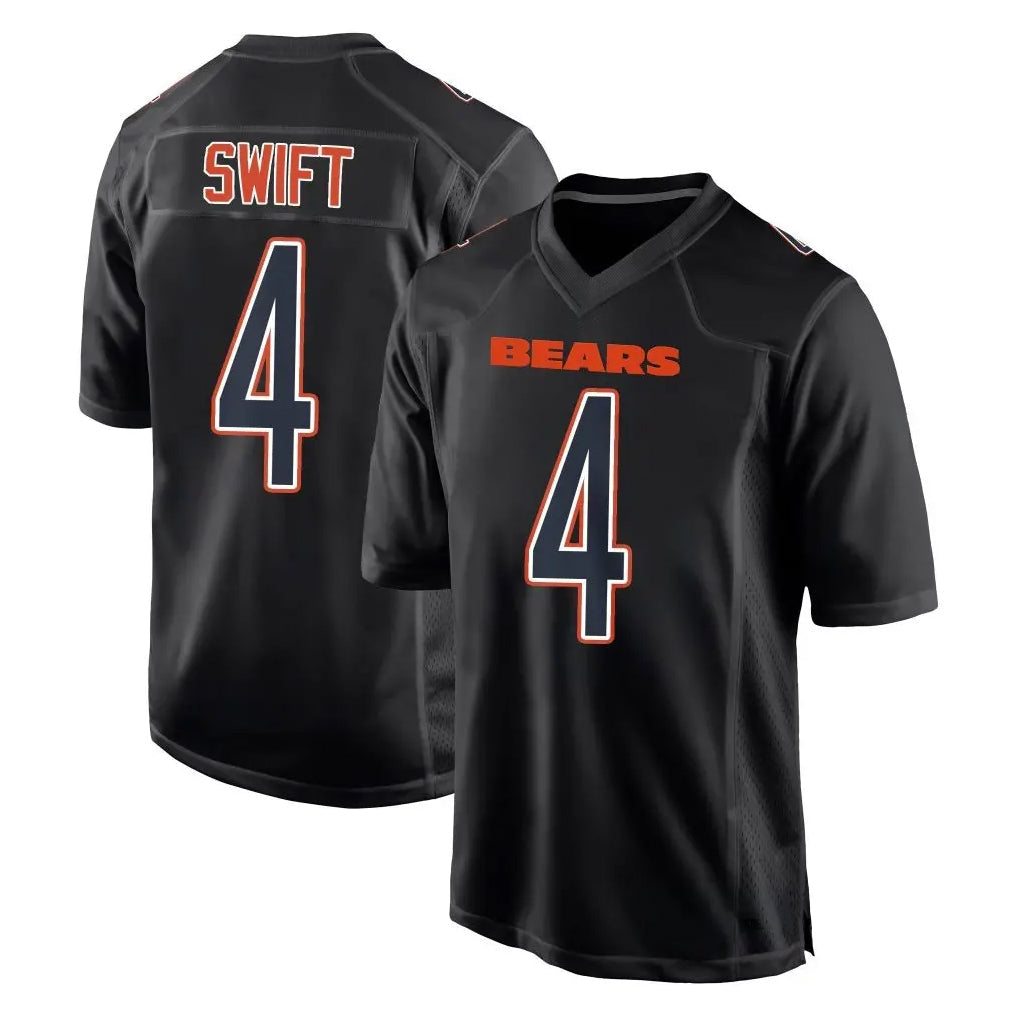STECN C.Bears #4 D'Andre Swift Player Carbon Black Fashion Game Stitched Jerseys