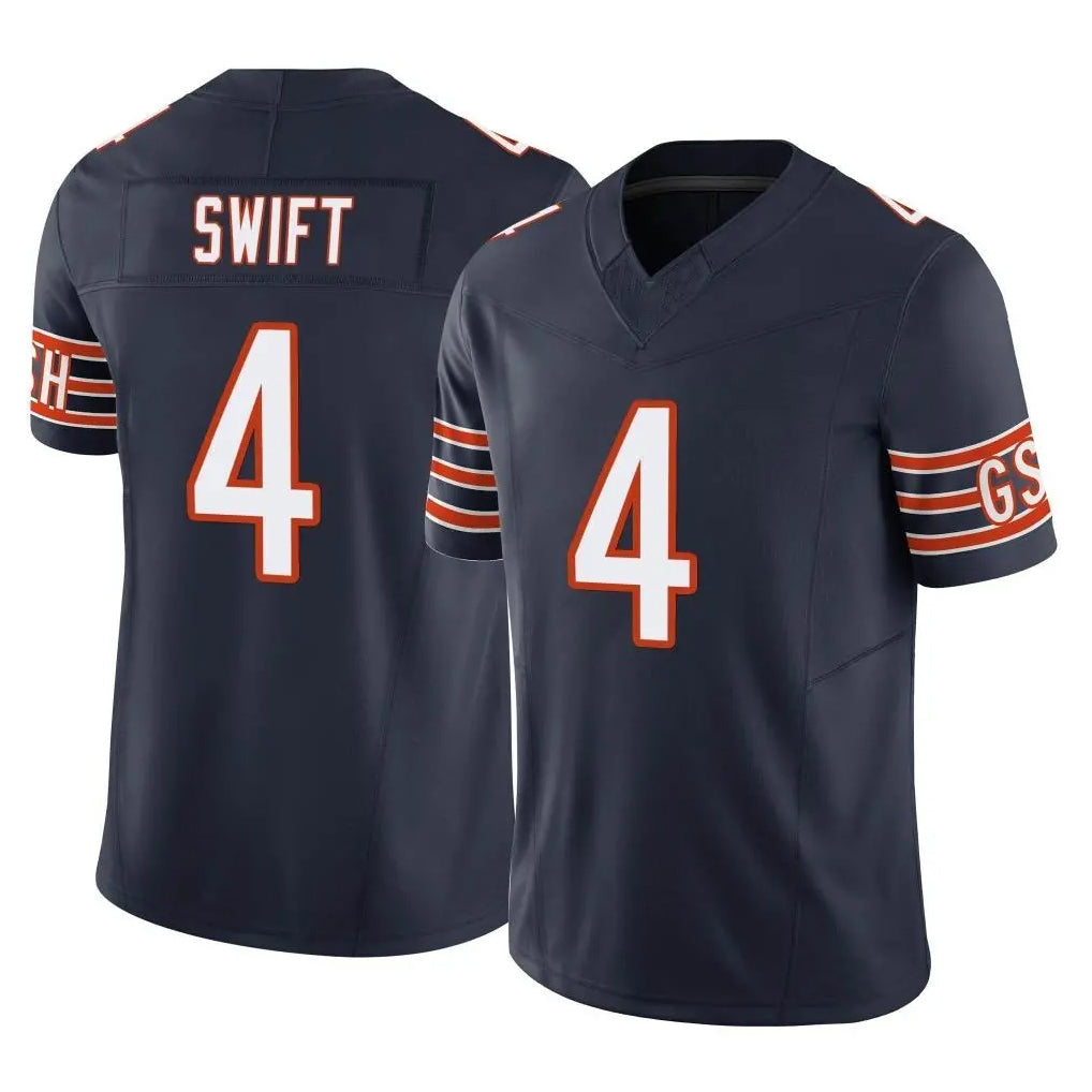 STECN C.Bears #4 D'Andre Swift Player Navy Vapor F.U.S.E. Limited Home Game Stitched Jerseys