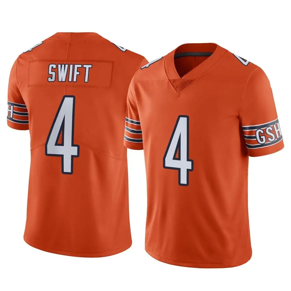 STECN C.Bears #4 D'Andre Swift Player Orange Alternate Vapor Limited Home Game Stitched Jerseys