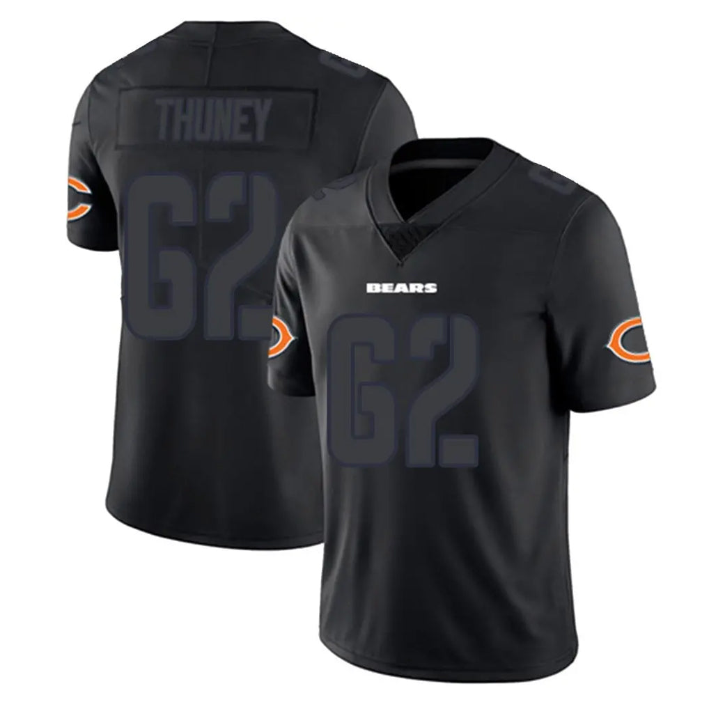 STECN C.Bears #62 Joe Thuney Player Black Impact Limited Game Stitched Jerseys
