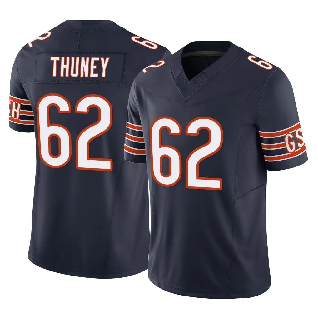 STECN C.Bears #62 Joe Thuney Player Navy Vapor F.U.S.E. Limited Home Game Stitched Jerseys