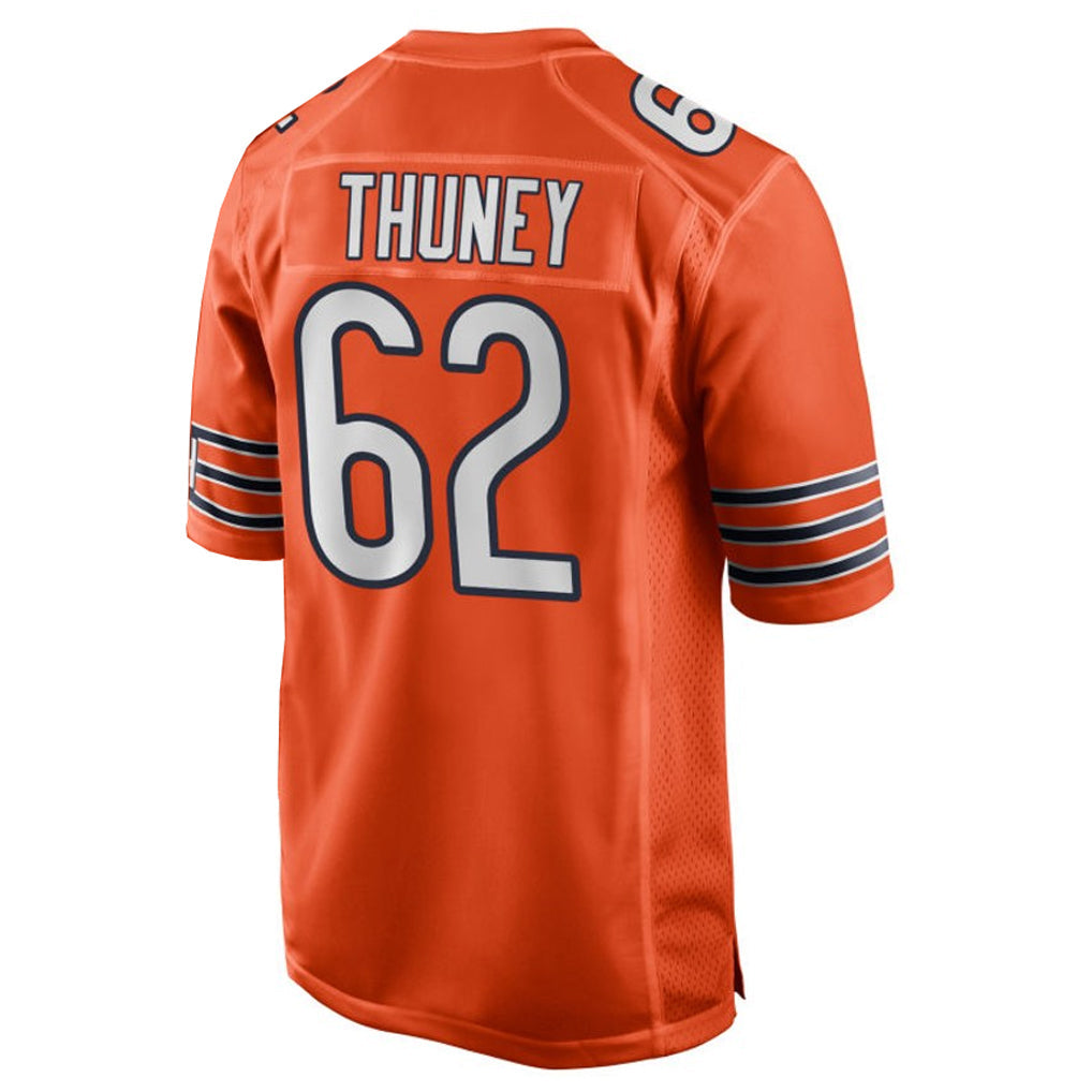 STECN C.Bears #62 Joe Thuney Player Orange Home Game Stitched Jerseys