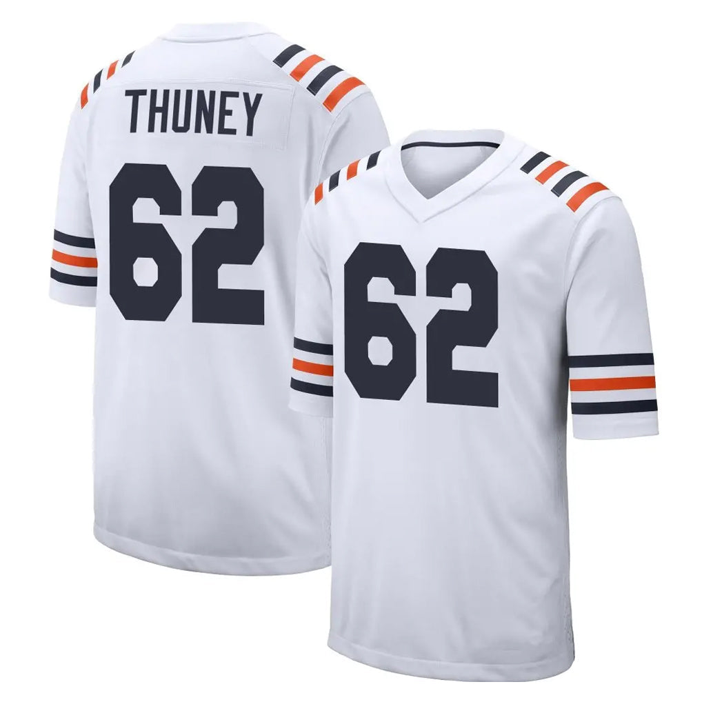 STECN C.Bears #62 Joe Thuney Player White Classic Home Game Stitched Jerseys