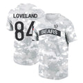 STECN C.Bears #84 Colston Loveland Player Arctic Camo Salute to Service Performance T-Shirt Limited Stitched Jerseys
