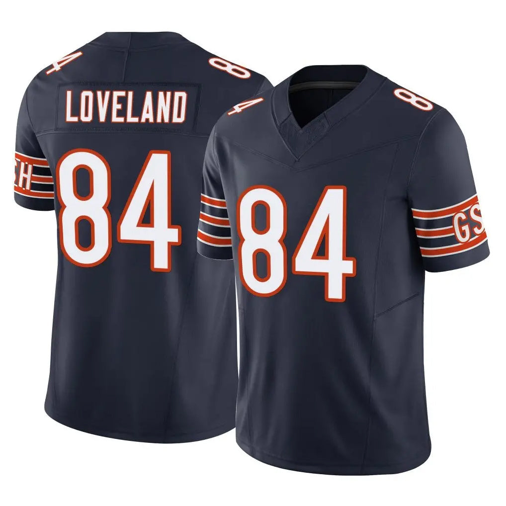 STECN C.Bears #84 Colston Loveland Player Navy Vapor F.U.S.E. Limited Home Game Stitched Jerseys