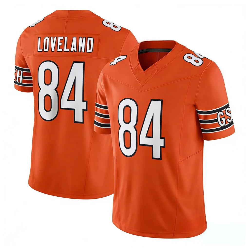 STECN C.Bears #84 Colston Loveland Player Orange Vapor F.U.S.E. Limited Home Game Stitched Jerseys