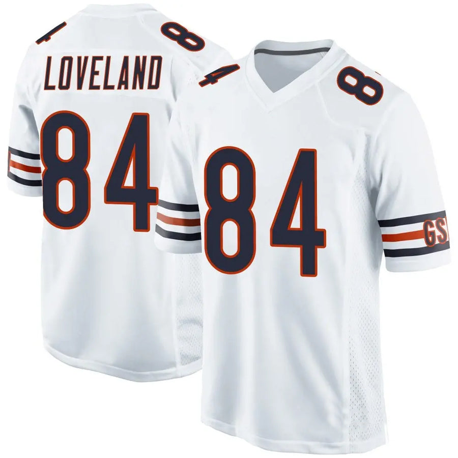 STECN C.Bears #84 Colston Loveland Player Whtie Home Game Stitched Jerseys