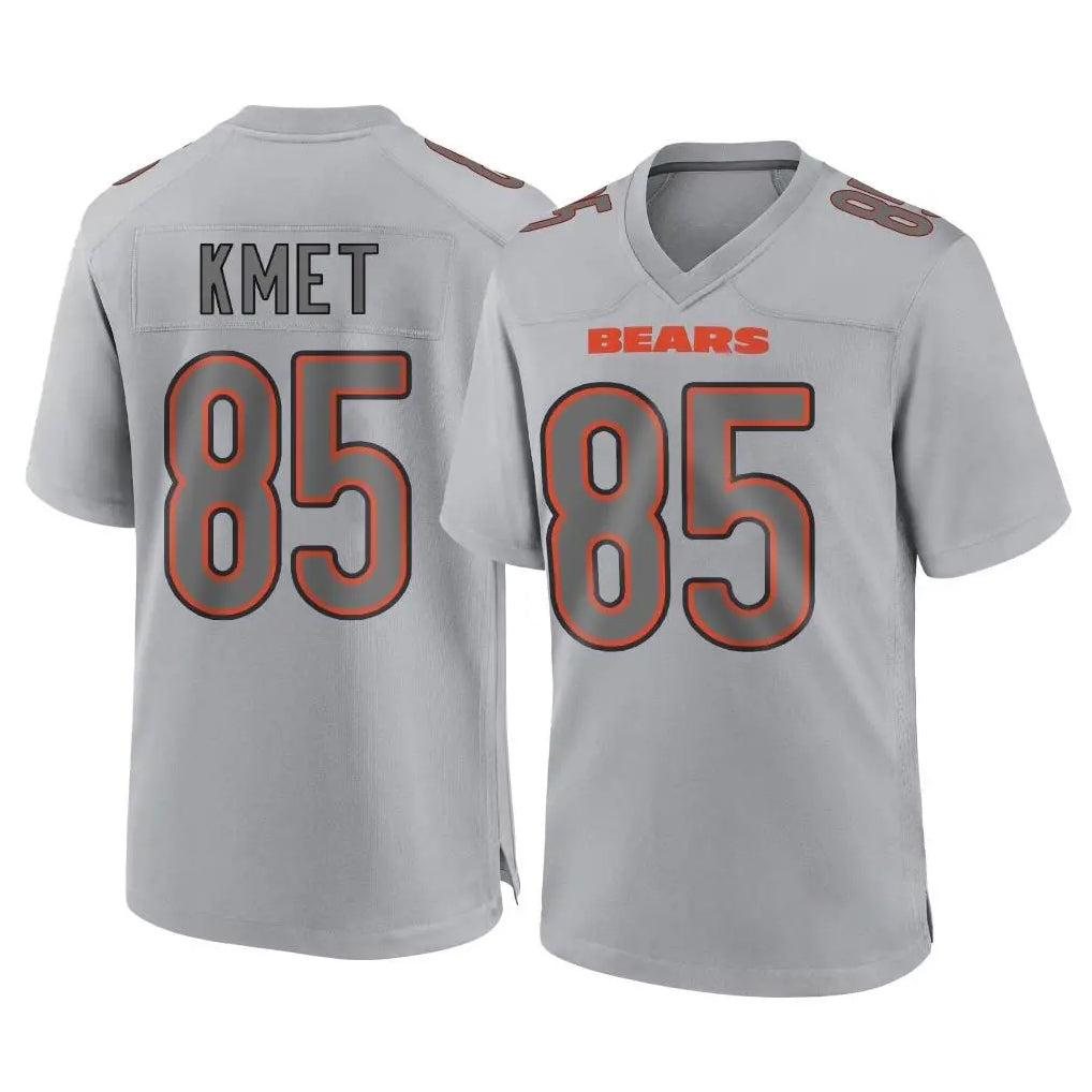 STECN C.Bears #85 Cole Kmet Player Gray Atmosphere Fashion Game Stitched Jerseys