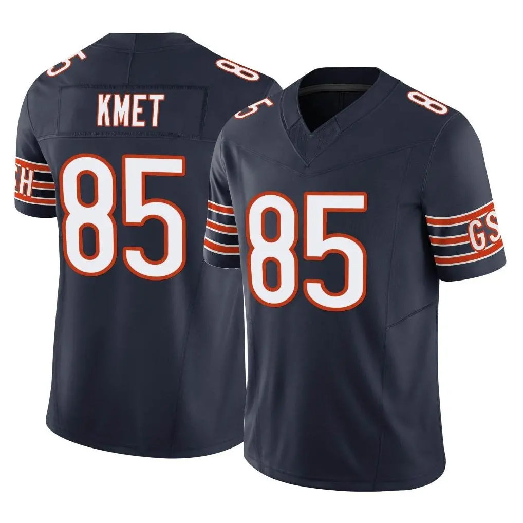 STECN C.Bears #85 Cole Kmet Player Navy Vapor F.U.S.E. Limited Home Game Stitched Jerseys