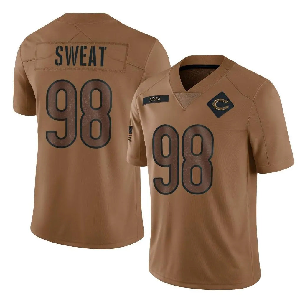 STECN C.Bears #98 Montez Sweat Player Brown Salute to Service Limited Stitched Jerseys