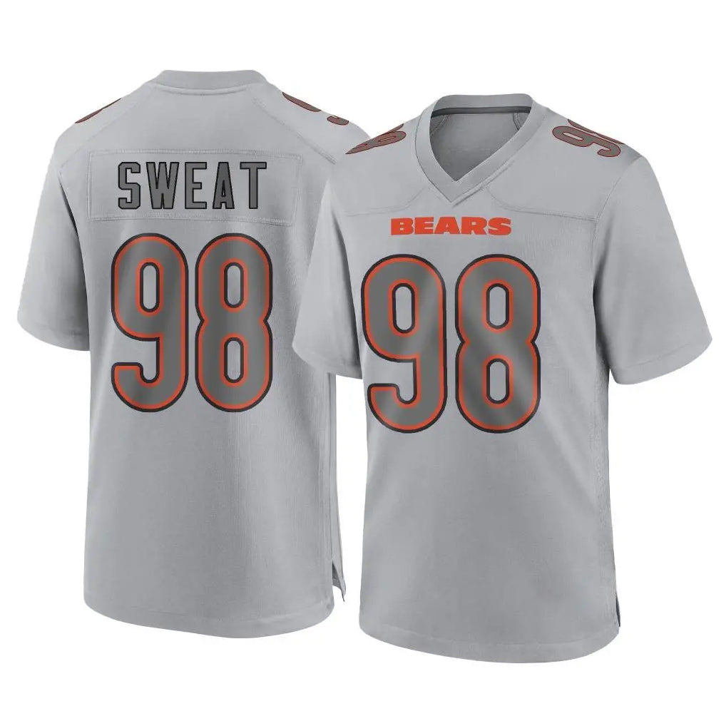 STECN C.Bears #98 Montez Sweat Player Gray Atmosphere Fashion Game Stitched Jerseys