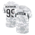 STECN C.Bears #99 Gervon Dexter Sr. Player Arctic Camo Salute to Service Performance T-Shirt Limited Stitched Jerseys