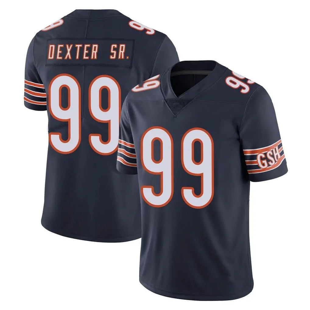 STECN C.Bears #99 Gervon Dexter Sr. Player Navy Vapor Untouchable Limited Home Game Stitched Jerseys