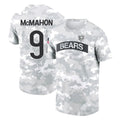 STECN C.Bears #9 Jim McMahon Player Arctic Camo Salute to Service Performance T-Shirt Limited Stitched Jerseys