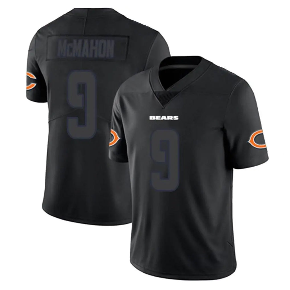 STECN C.Bears #9 Jim McMahon Player Black Impact Limited Game Stitched Jerseys